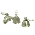 Kingston Brass KS3968PL 8" Widespread Bathroom Faucet, Brushed Nickel KS3968PL